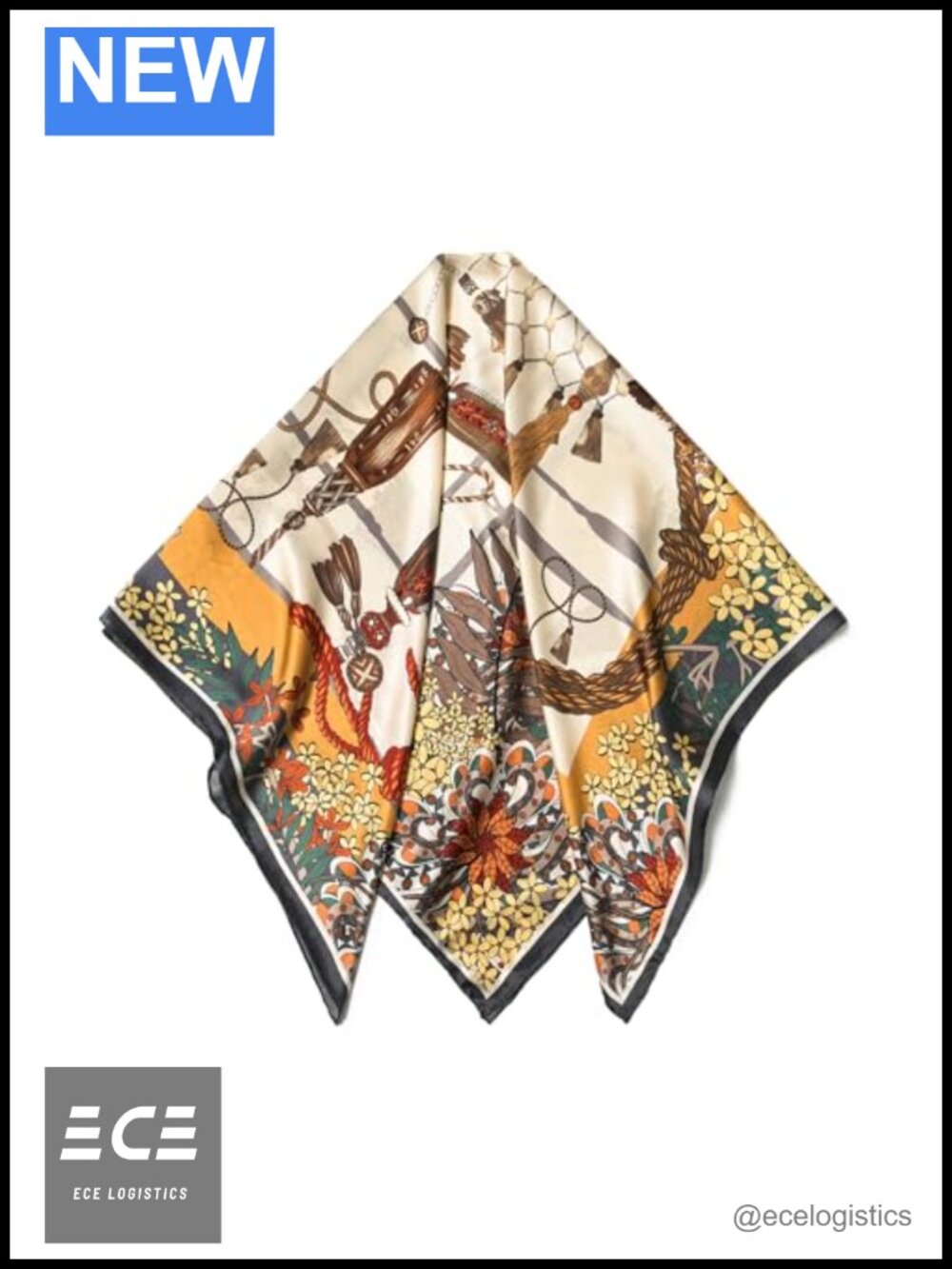 100% Mulberry Silk Satin Oversized Square Shawl 43x43 Headband Gift